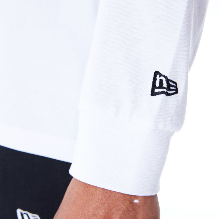New Era Flag Flame Longsleeve White Tee