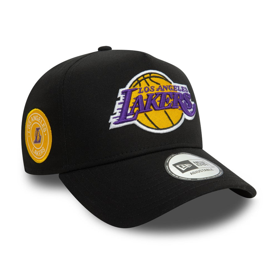 Los Angeles Lakers E-frame Patch Black Trucker Cap