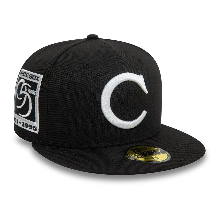 Chicago White Sox 59FIFTY MLB Cooperstown Patch Black Cap