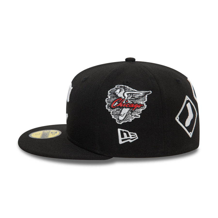 Chicago White Sox 59FIFTY MLB Cooperstown Patch Black Cap