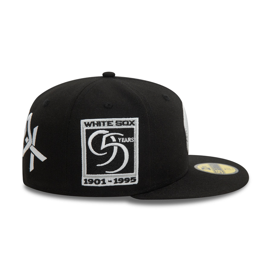 Chicago White Sox 59FIFTY MLB Cooperstown Patch Black Cap