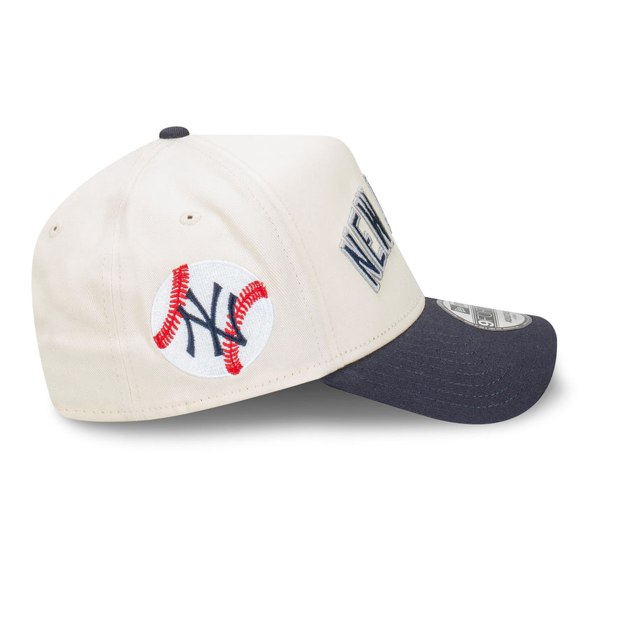 New York Yankees 9FORTY A-Frame Apac Exclusive Wordmark White/Navy