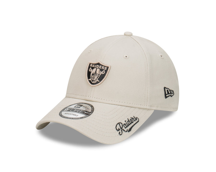 Las Vegas Raiders 9FORTY Apac Visor Script Stone Cap