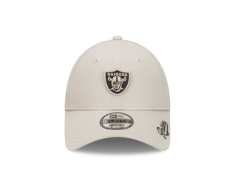 Las Vegas Raiders 9FORTY Apac Visor Script Stone Cap