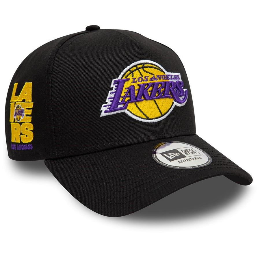 Los Angeles Lakers E-Frame NBA Patch Black Trucker Cap