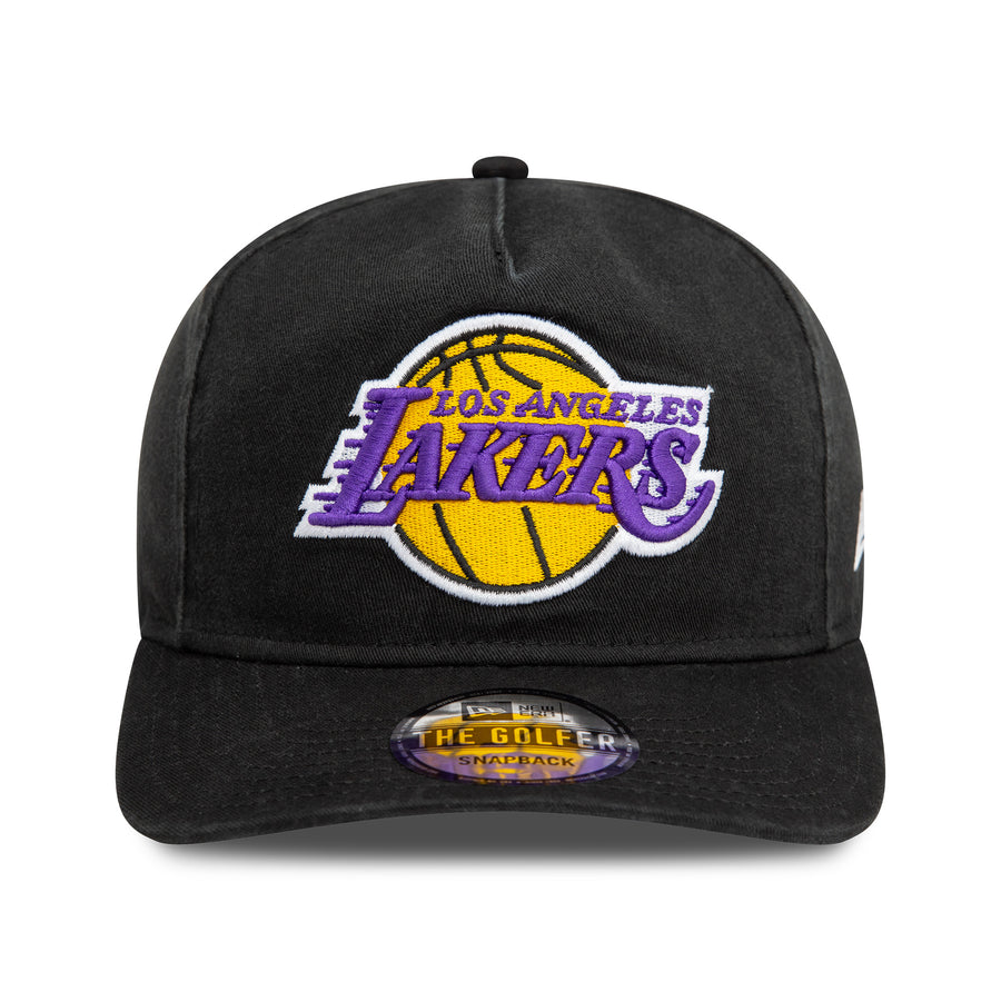 Los Angeles Lakers Pre Curved Washed Black Golfer Cap