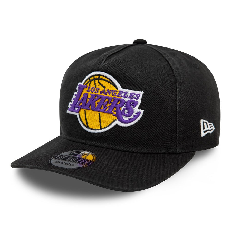 Los Angeles Lakers Pre Curved Washed Black Golfer Cap