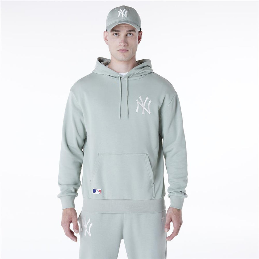 New York Yankees MLB League Essential Oversized Pullover Pale Green Hoodie