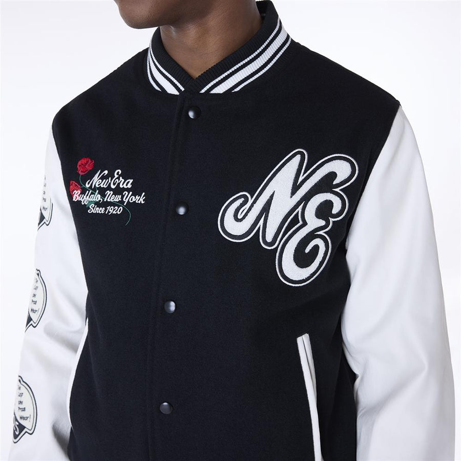 New Era Essential Varsity Black Jacket