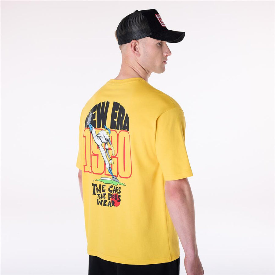 New Era Baseball Graphic Oversized Yellow Tee
