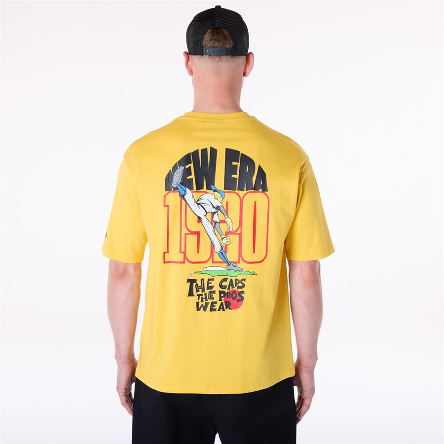 New Era Baseball Graphic Oversized Yellow Tee