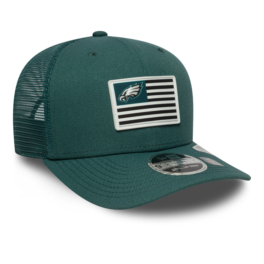 Philadelphia Eagles 9SEVENTY Poly Rubber Patch Green Trucker Cap