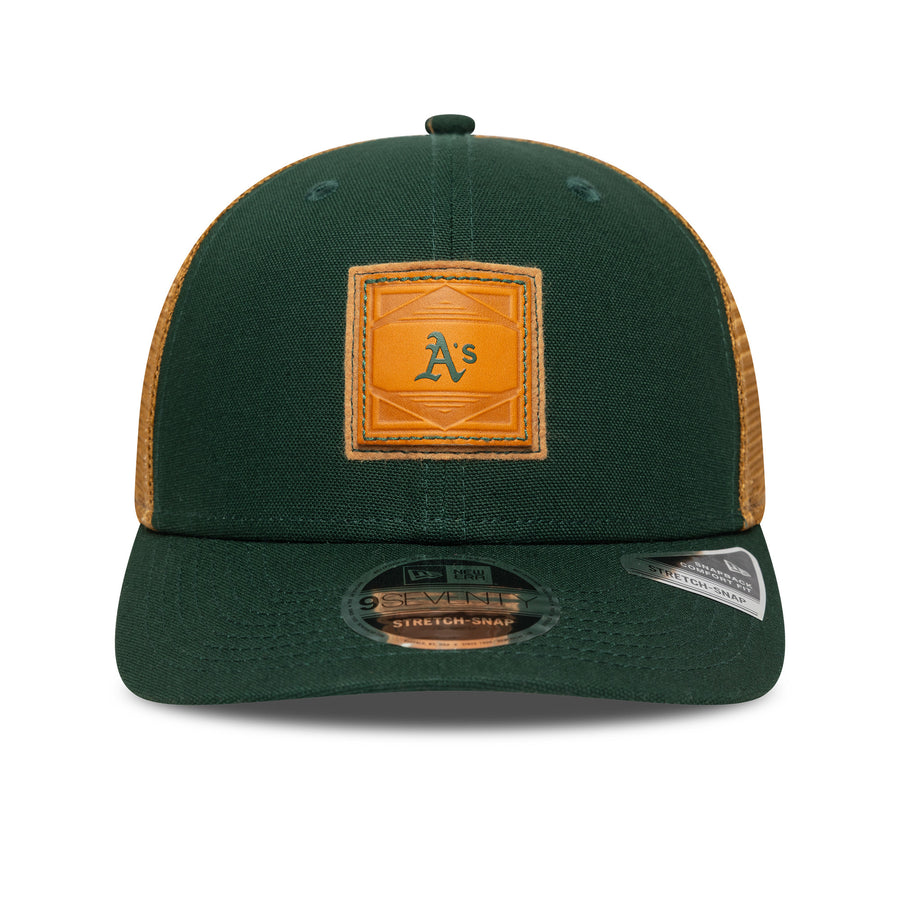 Oakland Athletics 9SEVENTY Debossed Logo Stretch Snap Dark Green Cap