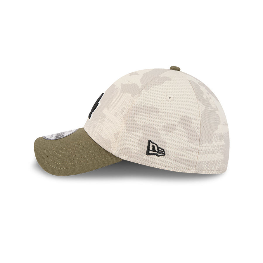 Los Angeles Dodgers 39THIRTY MLB Armed Forces Day 2025 Stone/Olive Cap