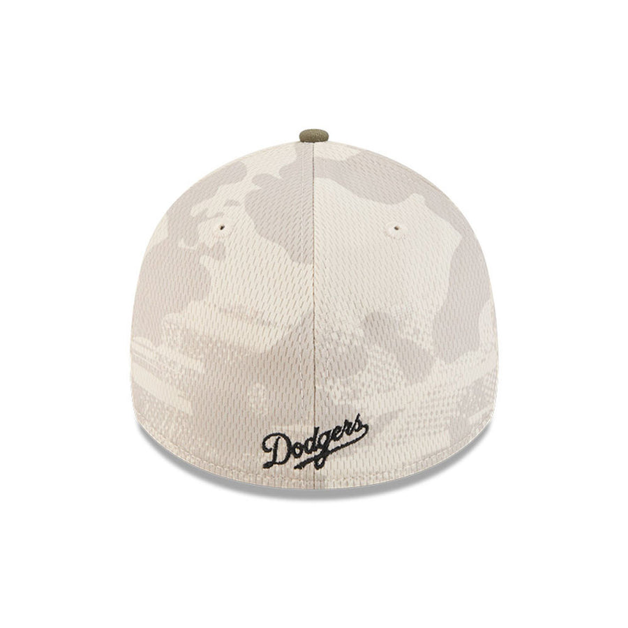 Los Angeles Dodgers 39THIRTY MLB Armed Forces Day 2025 Stone/Olive Cap