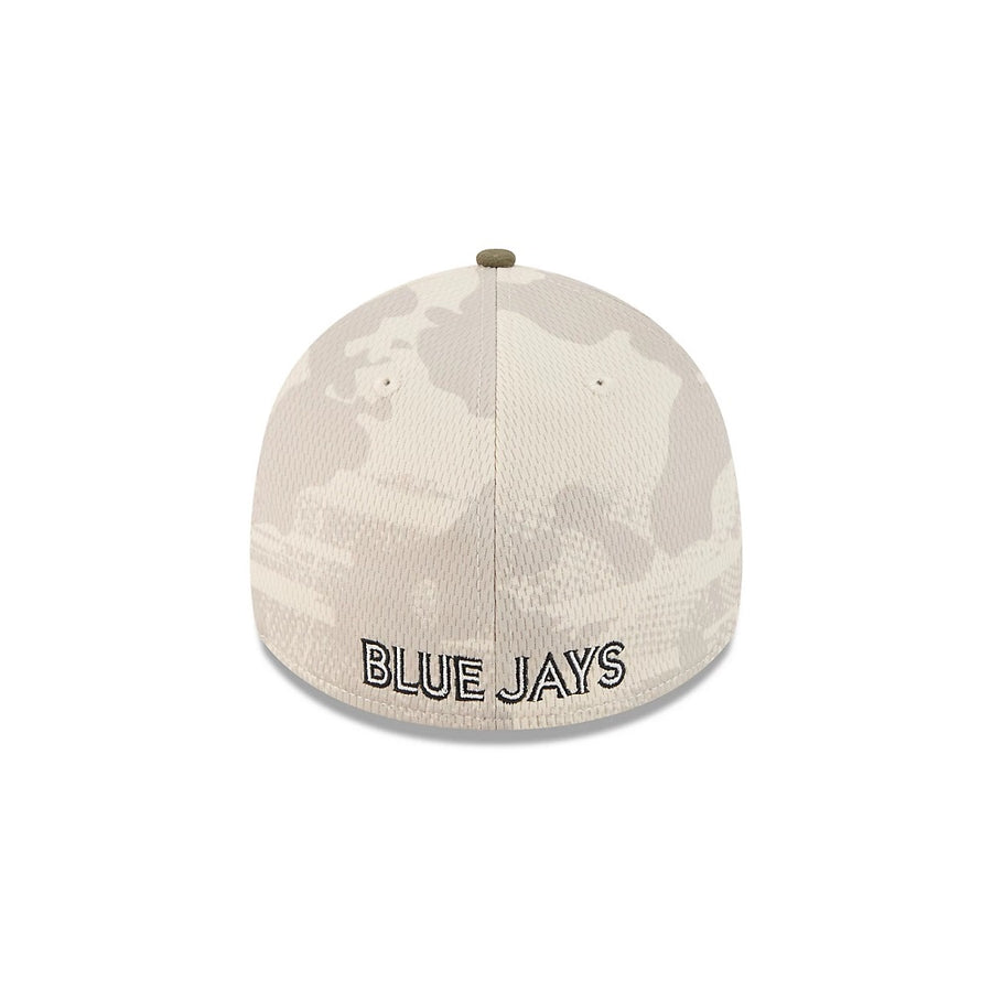 Torento Blue Jays 39THIRTY MLB Armed Forces Day 2025 Stone/Olive Cap