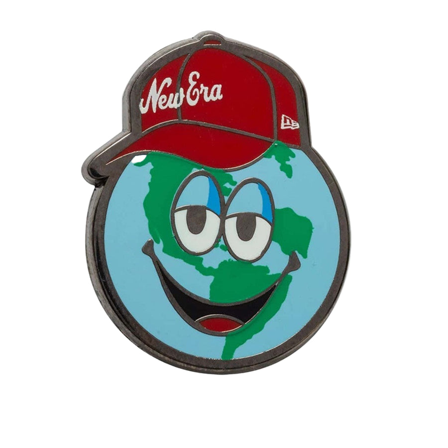New Era Earth Silver Cap Pin