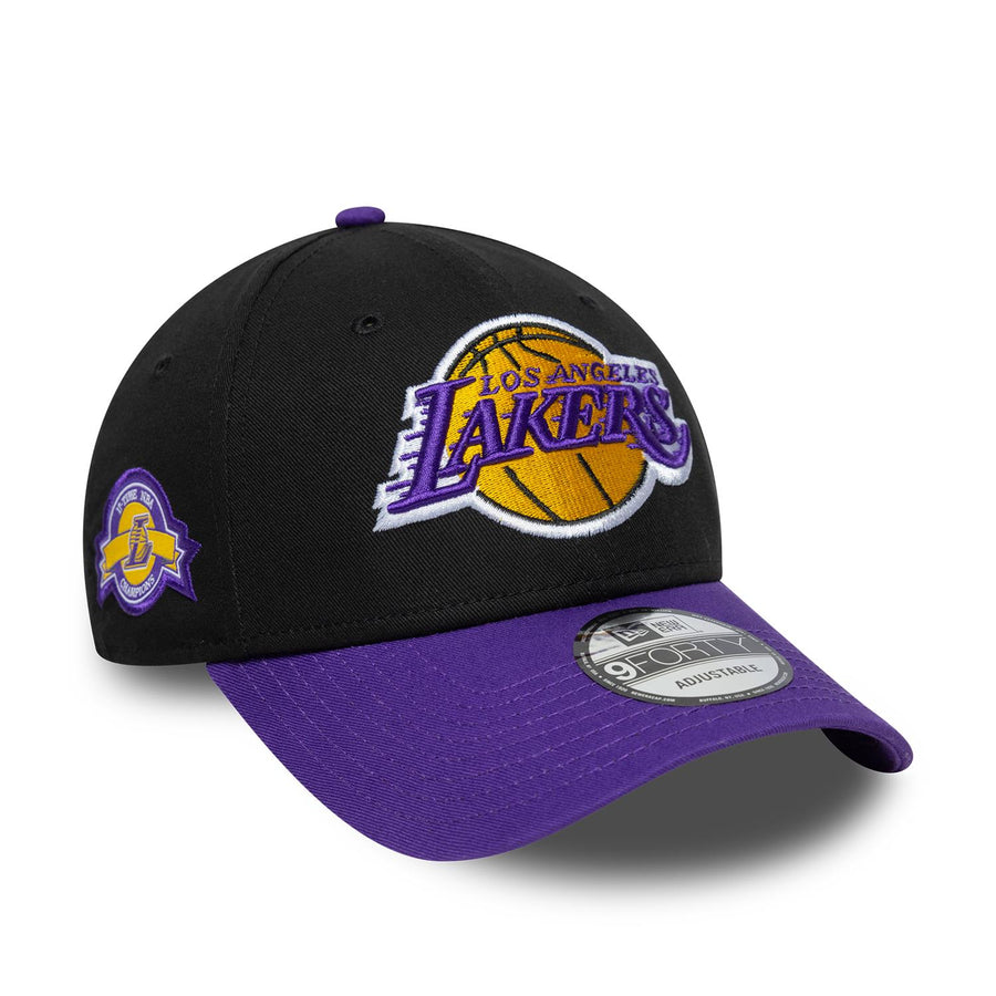 Los Angeles Lakers 9FORTY NBA Side Patch Black Cap