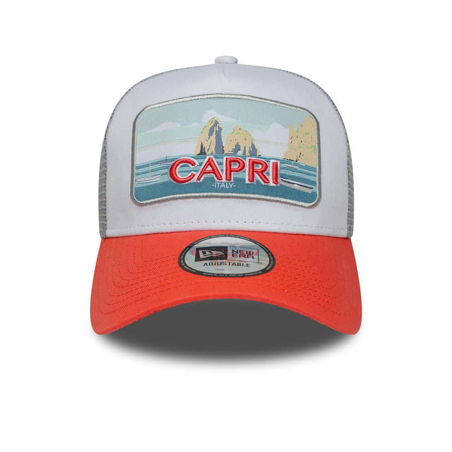 New Era Summer Capri A-Frame White/Orange Trucker Cap – NewEra