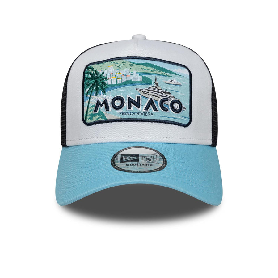 New Era Summer Monaco A-Frame White/Blue Trucker Cap