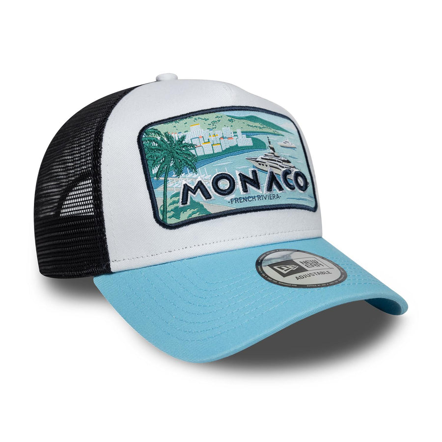 New Era Summer Monaco A-Frame White/Blue Trucker Cap