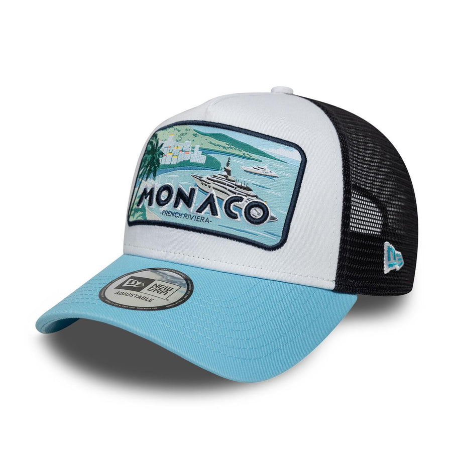 New Era Summer Monaco A-Frame White/Blue Trucker Cap