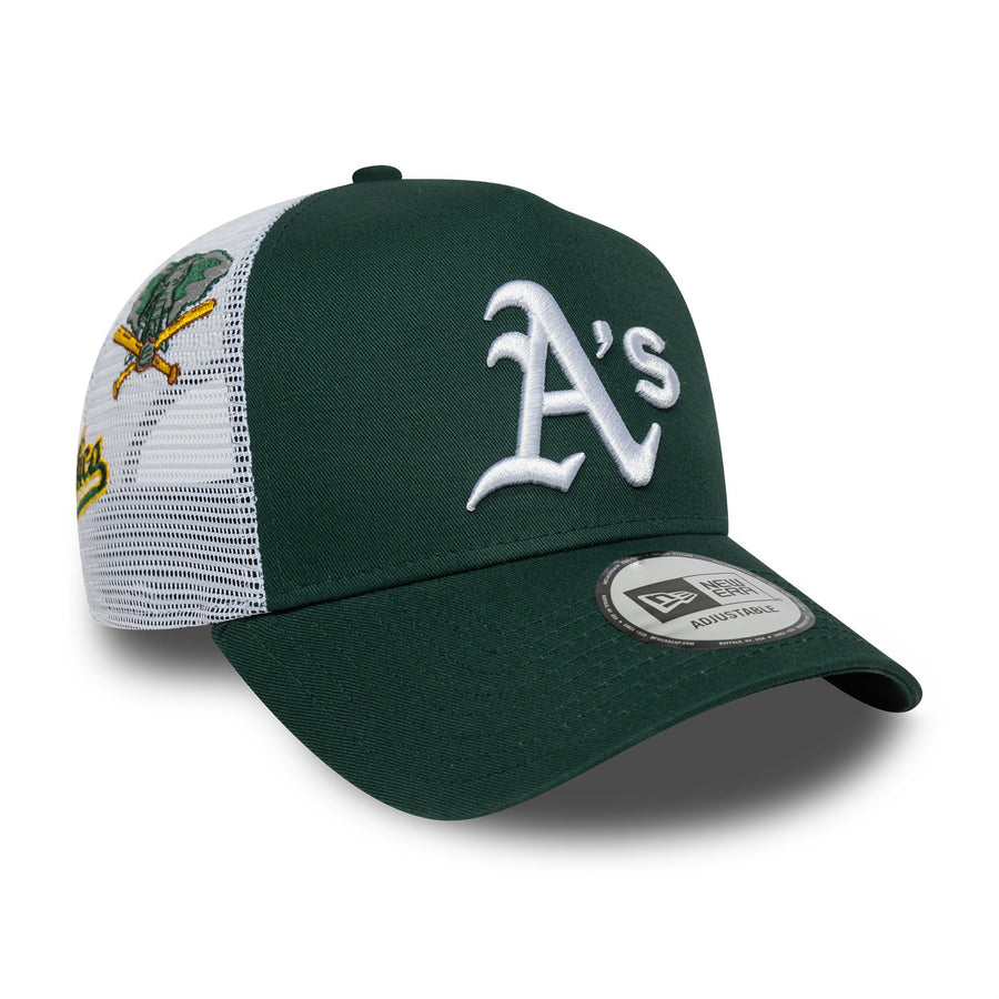 Oakland Athletics Multi Patch Green Trucker Cap