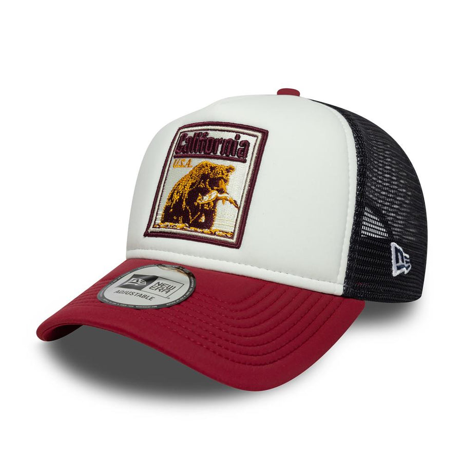 New Era A-Frame Graphic Patch White Trucker Cap