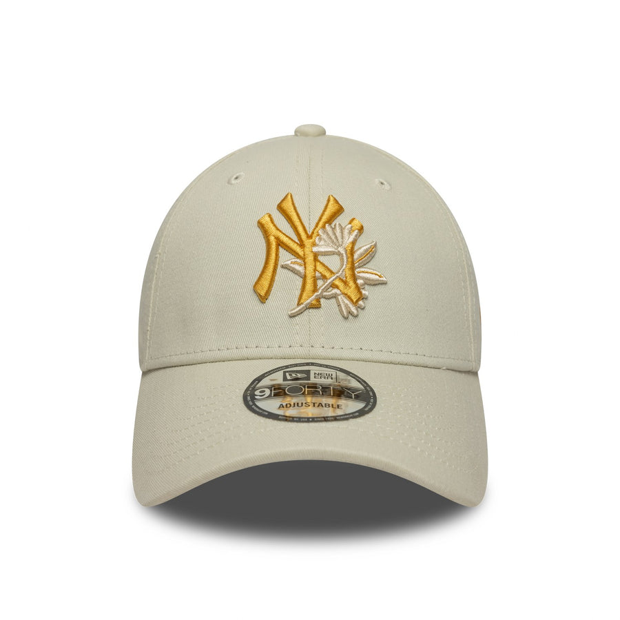 New York Yankees 9FORTY Floral Icon Stone/Yellow Cap
