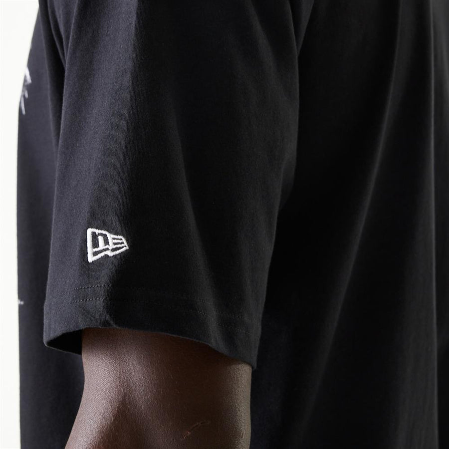 Chicago Bulls NBA Palm Tree Oversized Black Tee