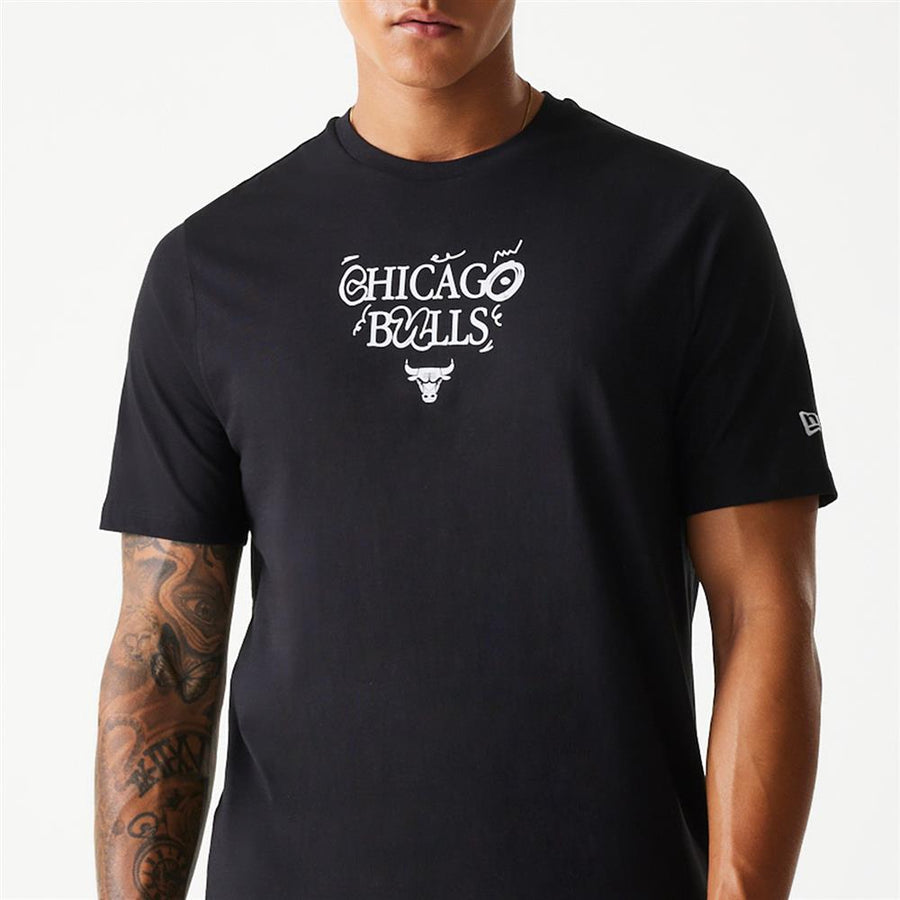 Chicago Bulls NBA Court Graphic Black Tee