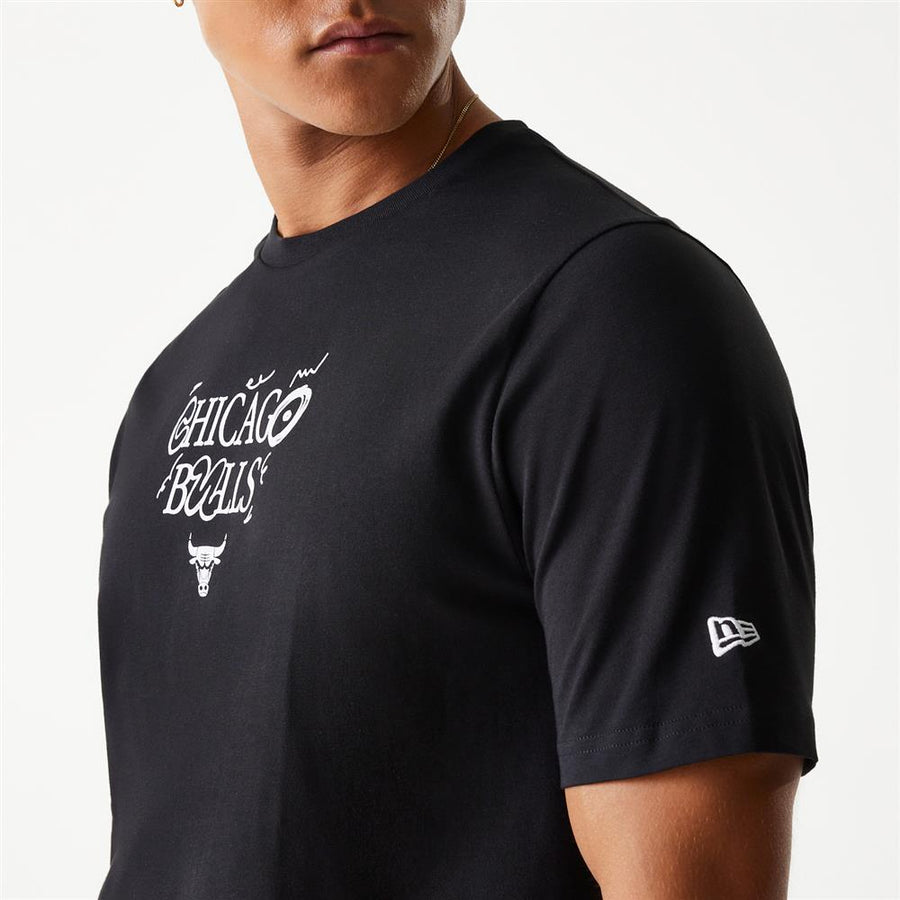 Chicago Bulls NBA Court Graphic Black Tee