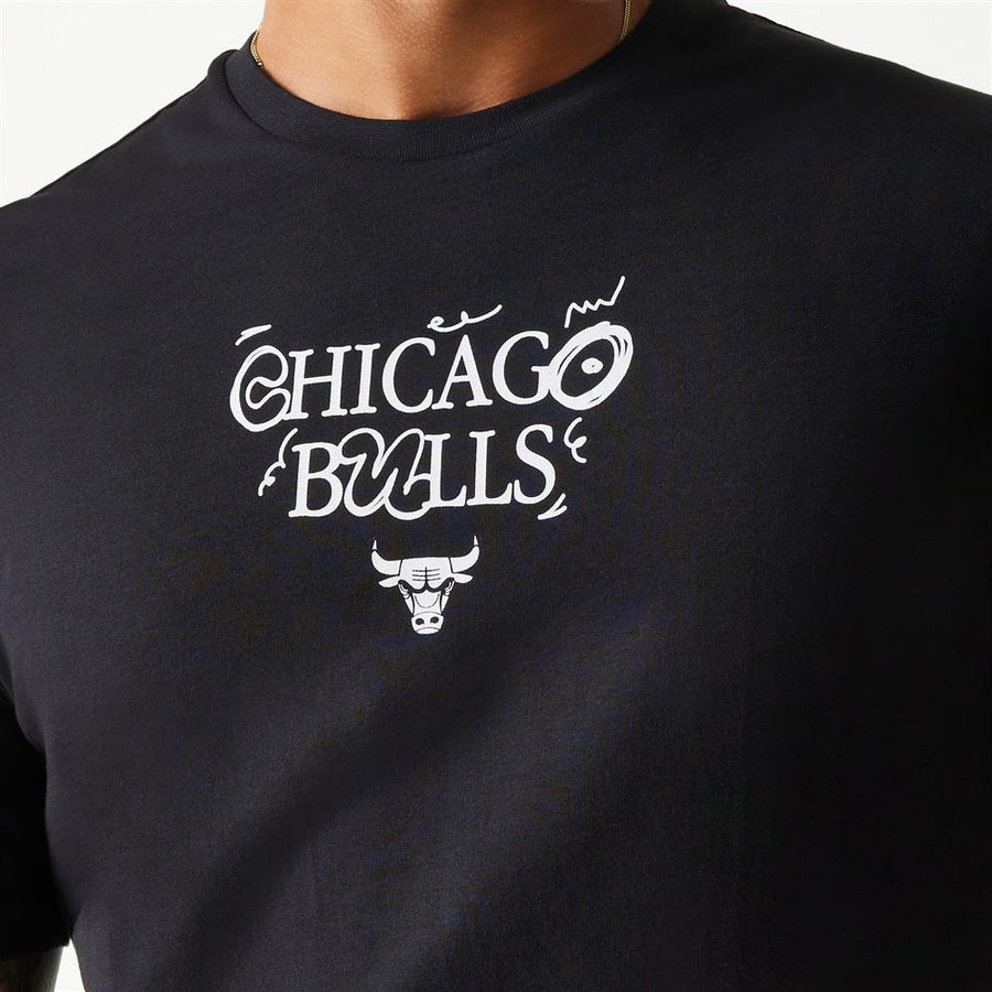 Chicago Bulls NBA Court Graphic Black Tee