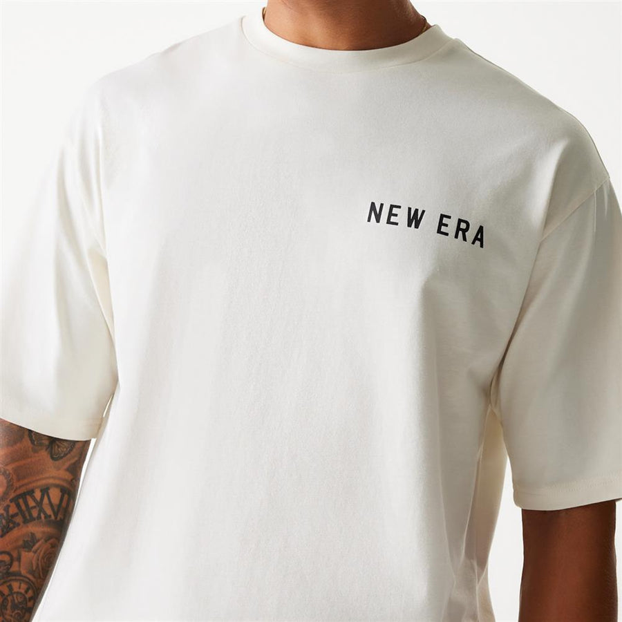 New Era Animal Graphic Open Oversized White Tee