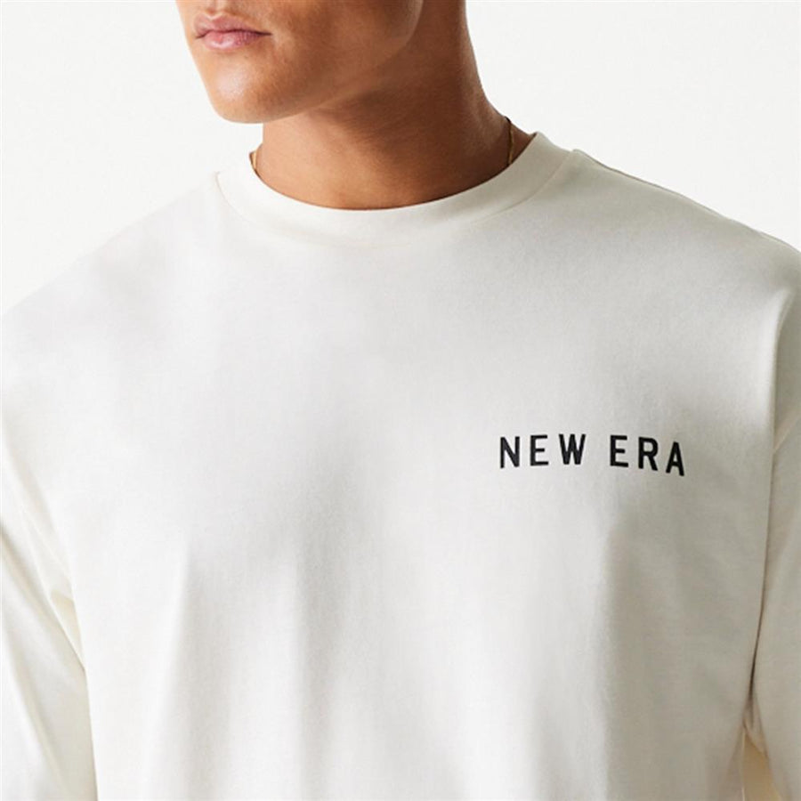 New Era Animal Graphic Open Oversized White Tee
