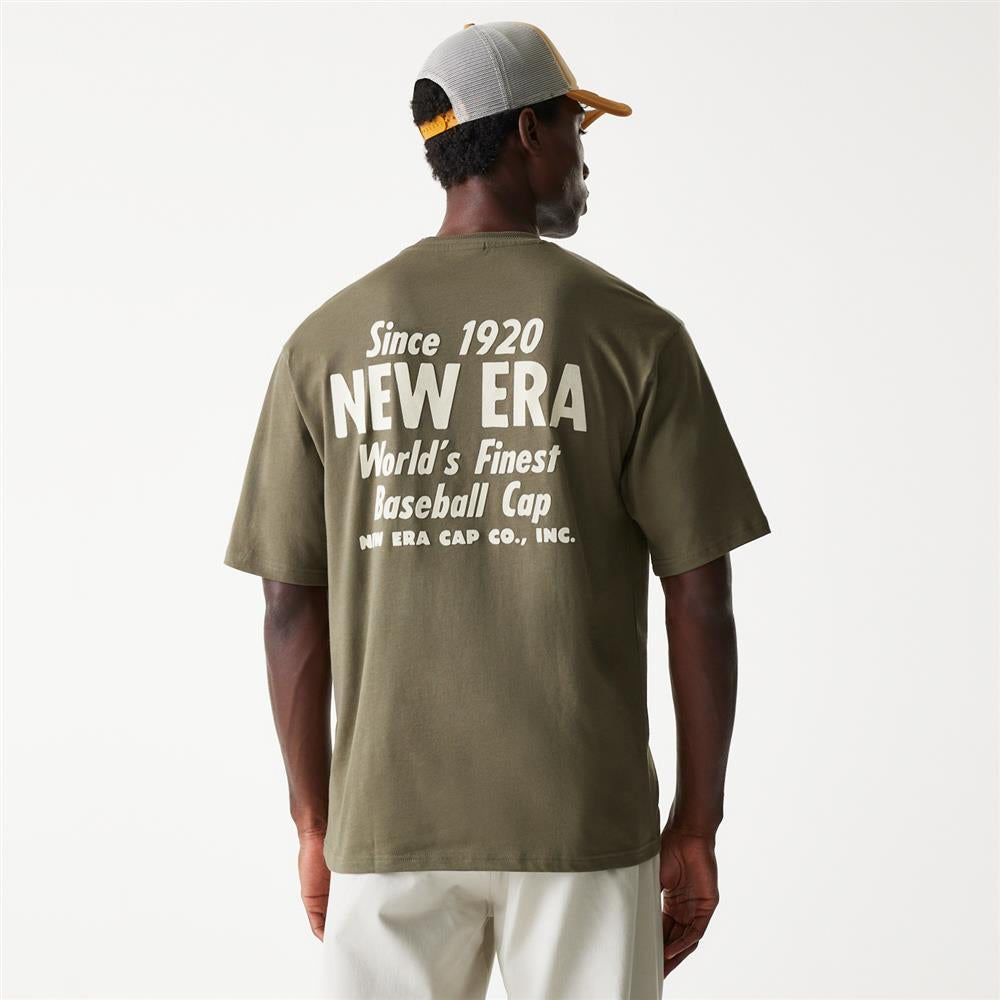 New Era Graphic Oversized Olive Green Tee – NewEra