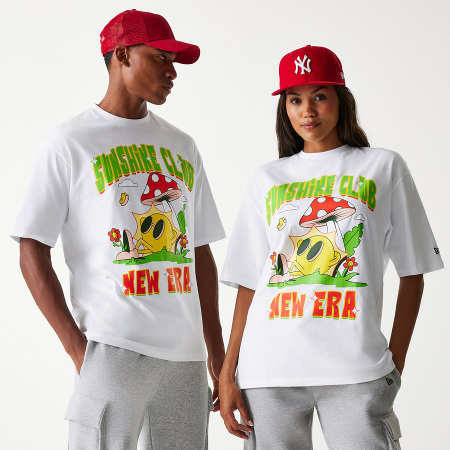 New Era Outdoor Graphic Oversized White Tee