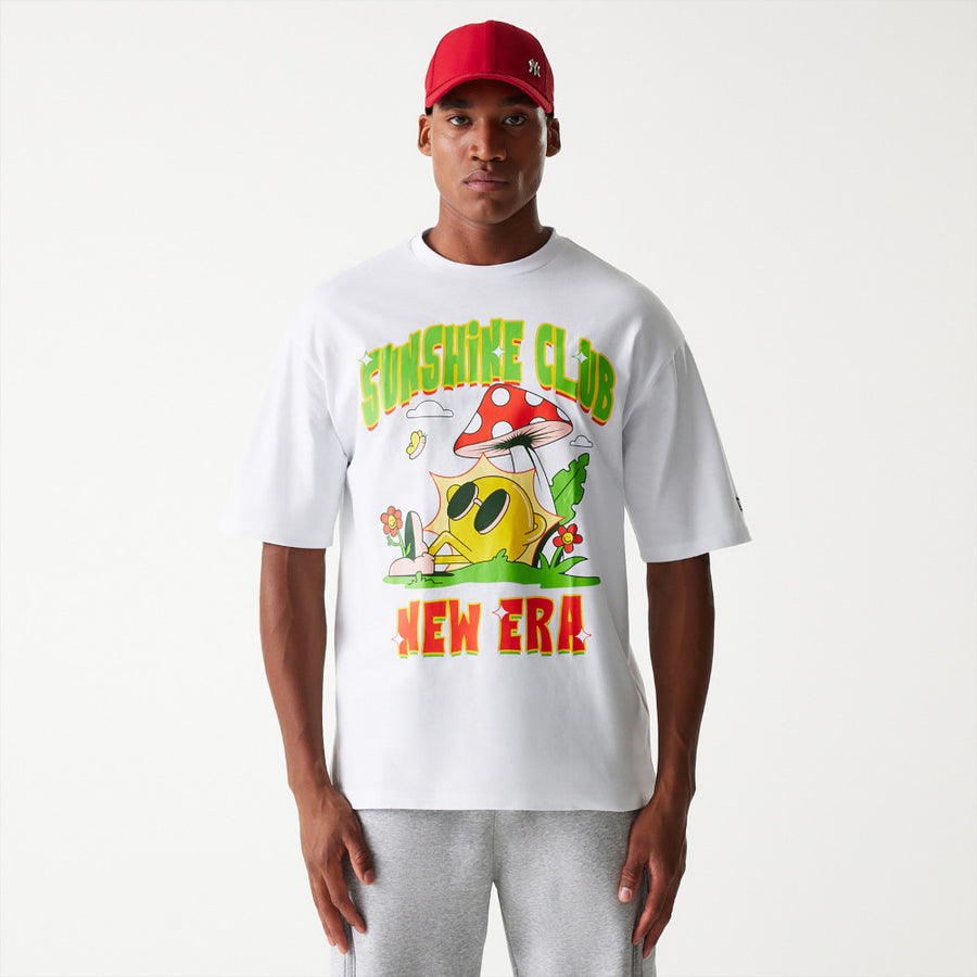 New Era Outdoor Graphic Oversized White Tee