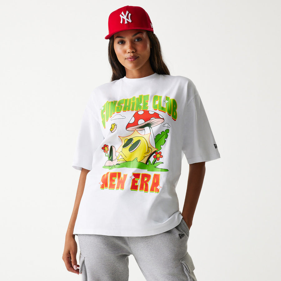 New Era Outdoor Graphic Oversized White Tee
