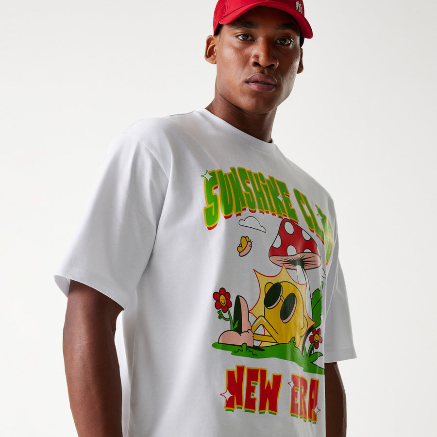 New Era Outdoor Graphic Oversized White Tee