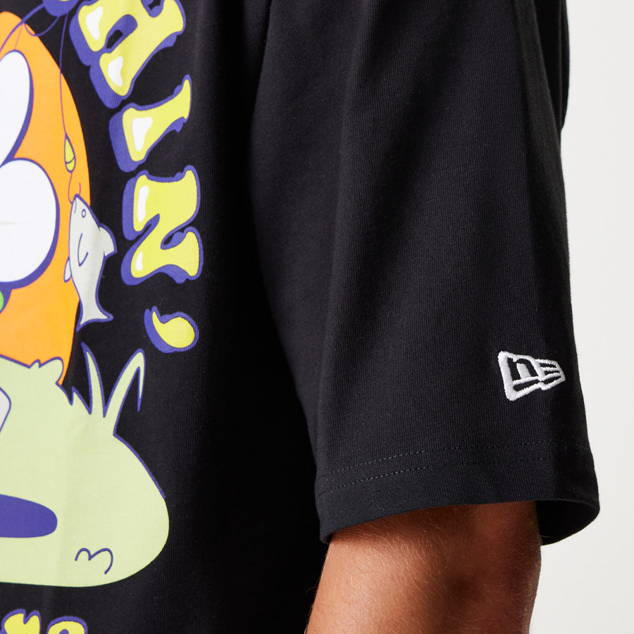 New Era Outdoor Graphic Oversized Black Tee
