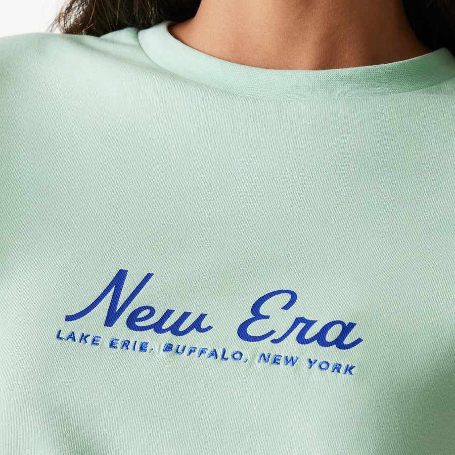 New Era Vacation Graphic Oversized Pastel Green Tee