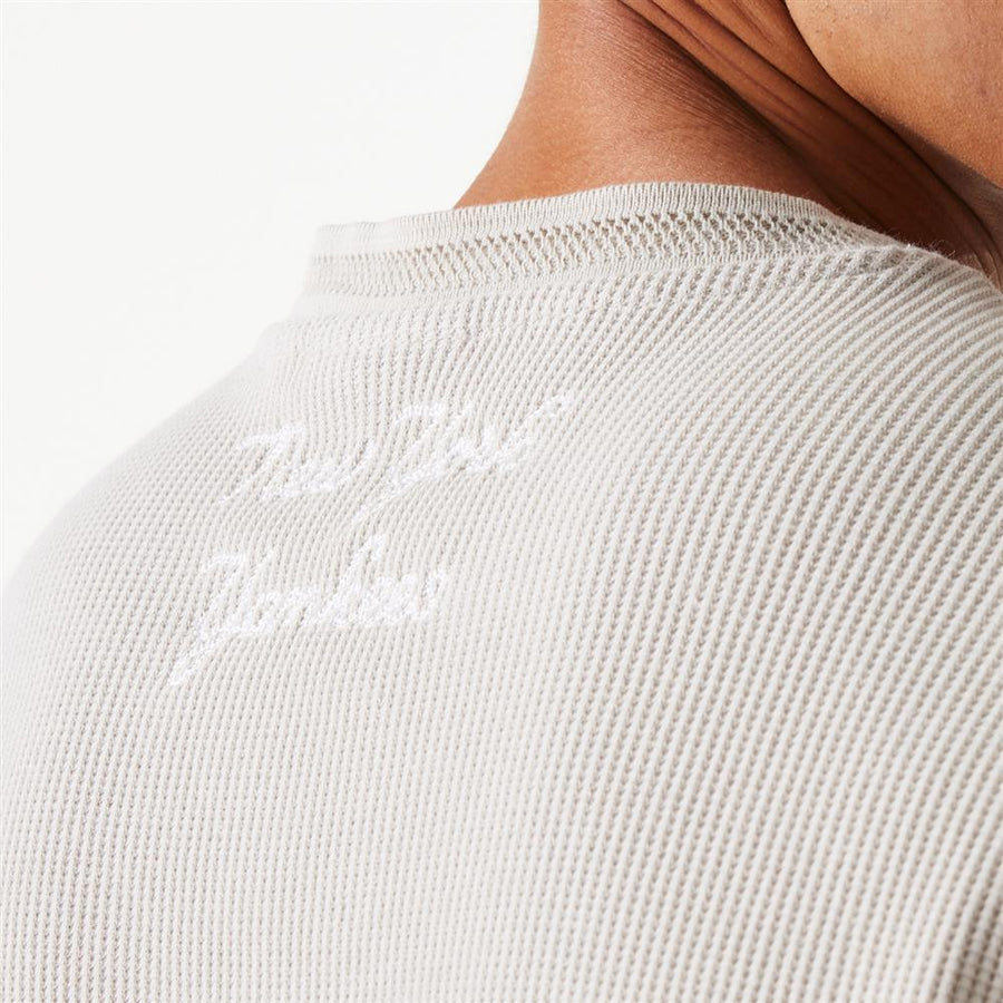 New York Yankees MLB Waffle Oversized Crew Neck Stone Sweatshirt
