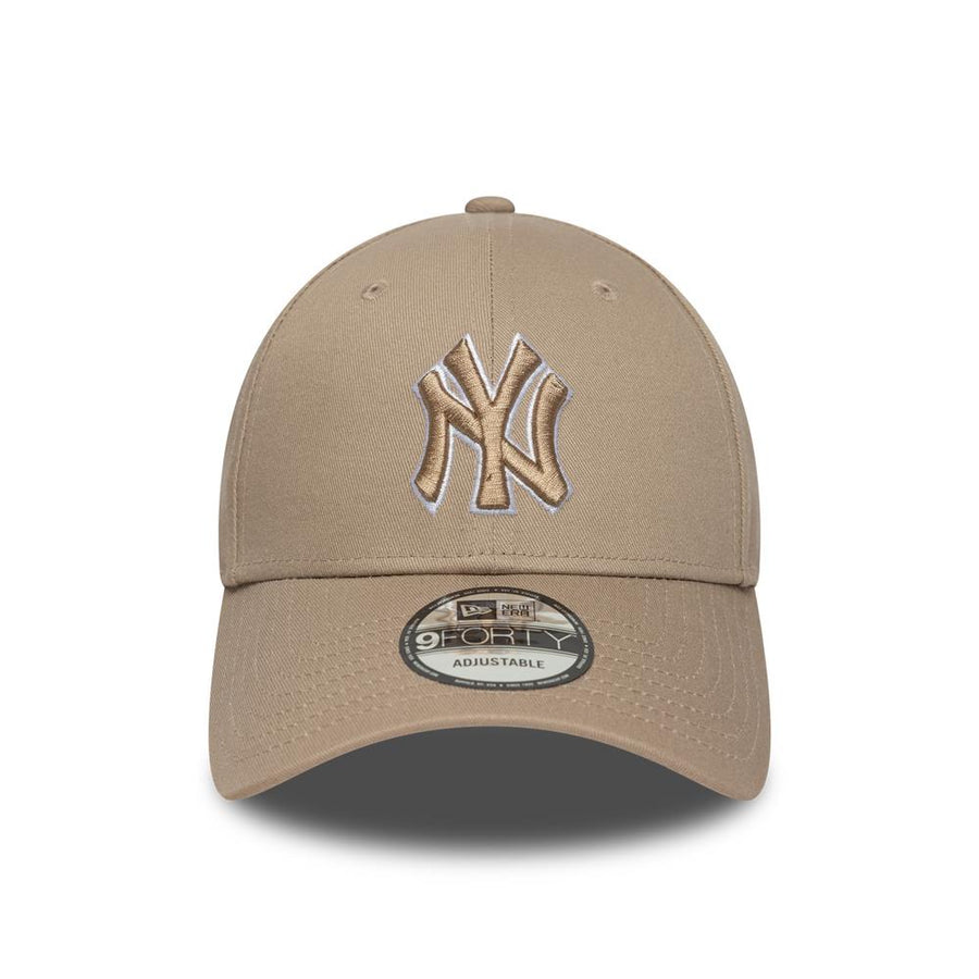 New York Yankees 9FORTY MLB Outline Pastel Brown Cap