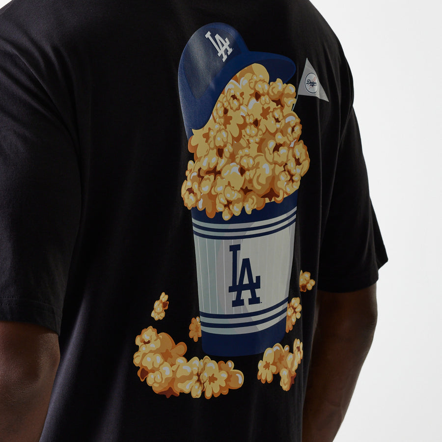 Los Angeles Dodgers Oversized MLB Food Graphic Black Tee