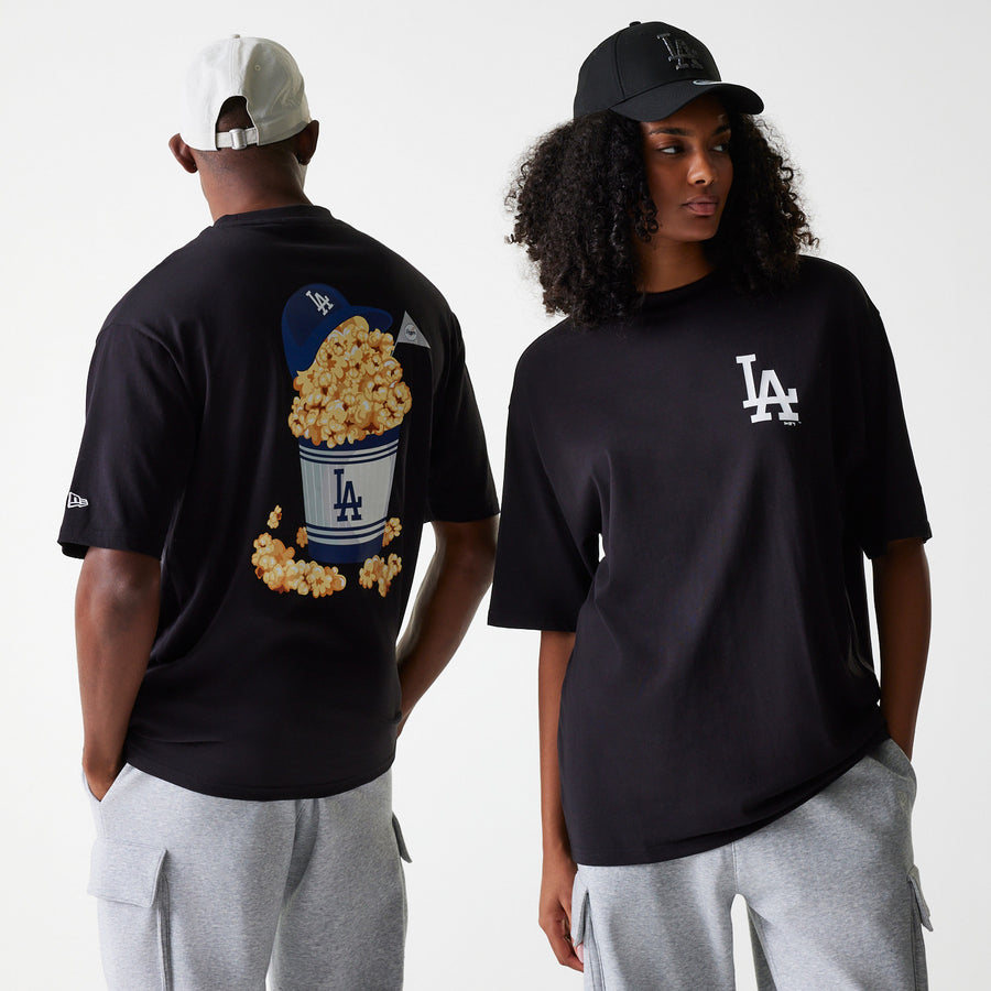 Los Angeles Dodgers Oversized MLB Food Graphic Black Tee