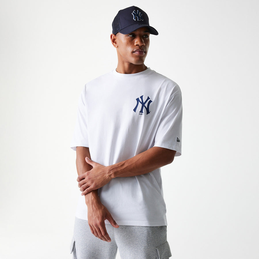 New York Yankees Oversized MLB Food Graphic White Tee