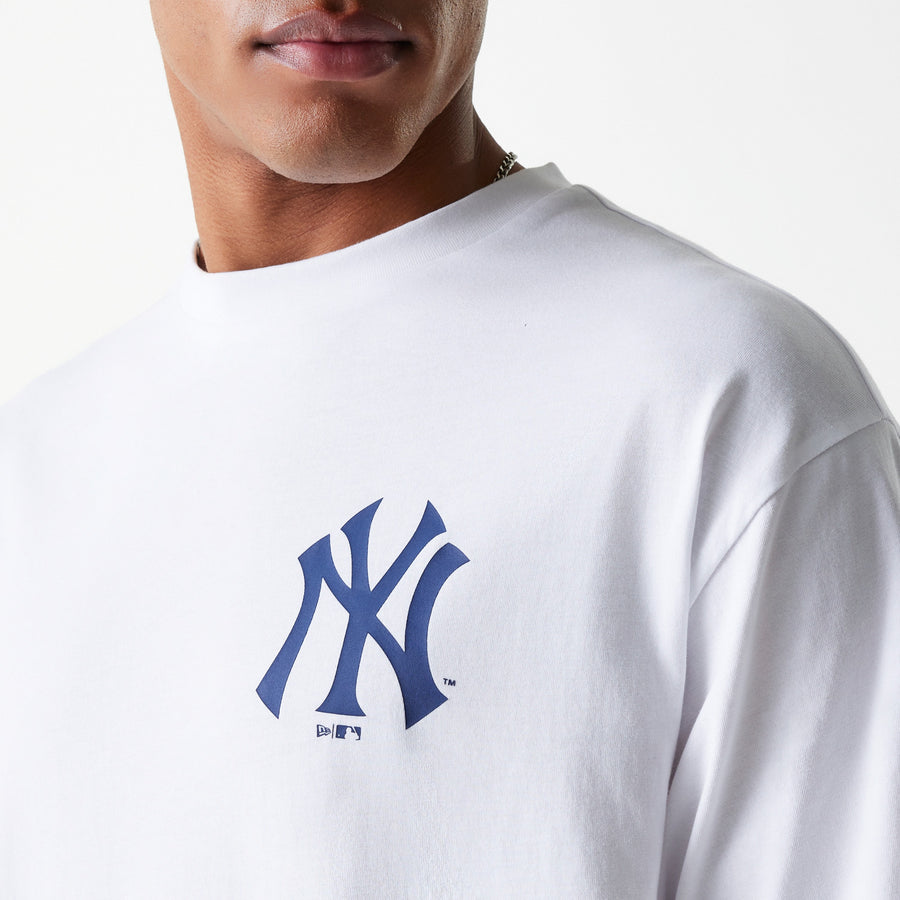 New York Yankees Oversized MLB Food Graphic White Tee