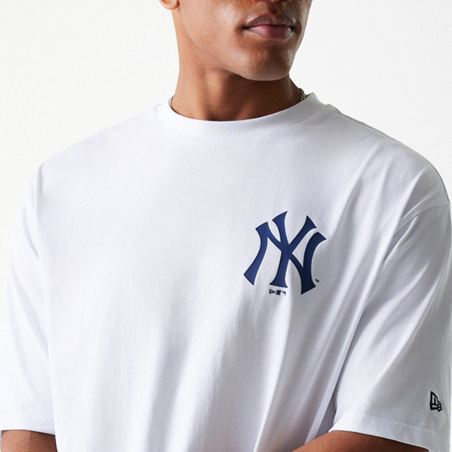 New York Yankees Oversized MLB Food Graphic White Tee