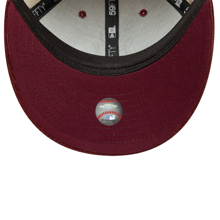 New York Yankees Low Profile 59FIFTY Stone/Red MLB Cord Cap